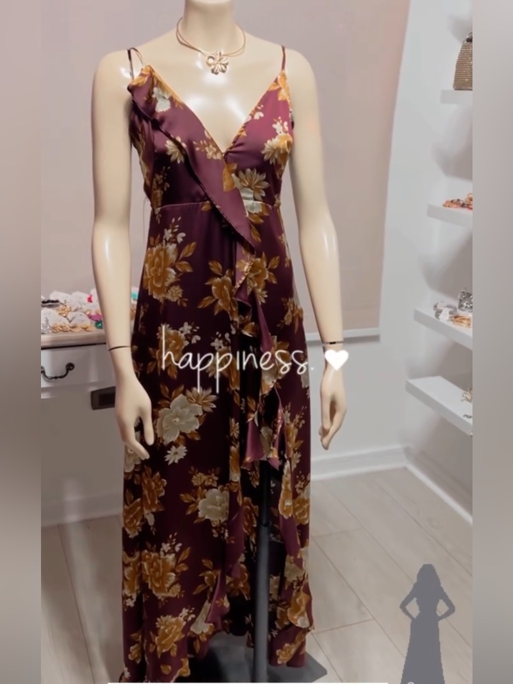 NanaMacs plum floral maxi dress